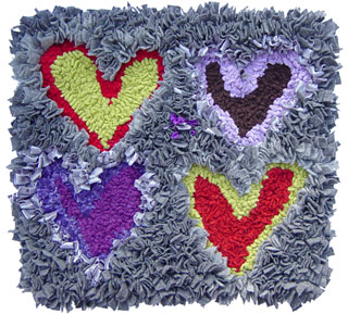 four hearts -  - cushion