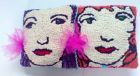 'Flora and Mabel' - hooked baby cushions